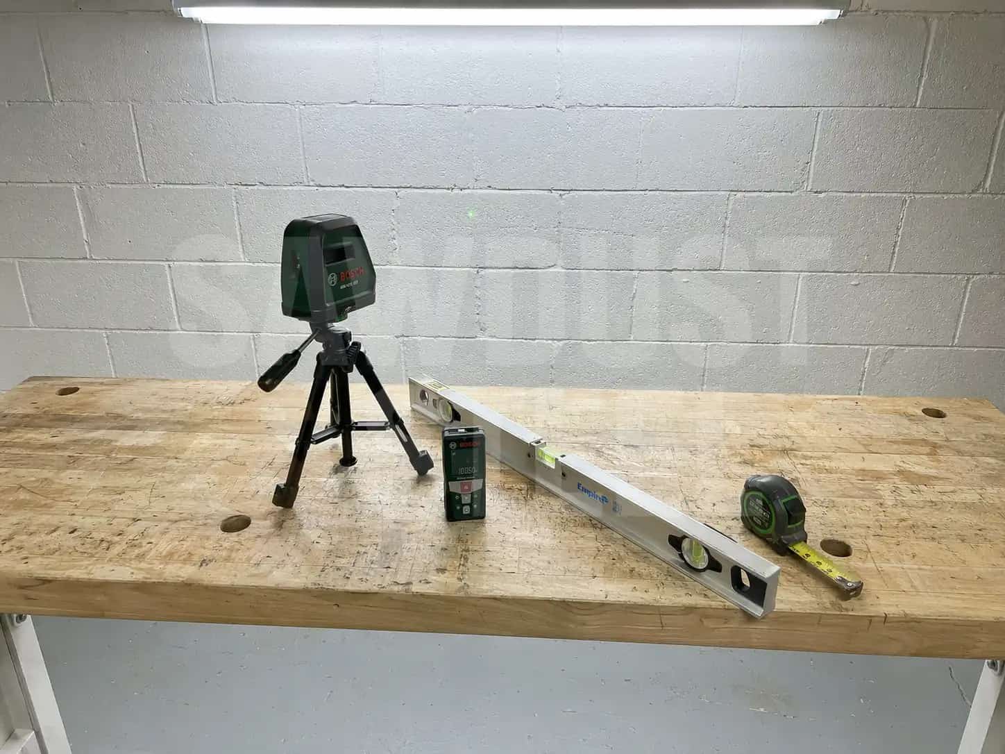 Professional measuring tools used during an Ontario contractor consultation